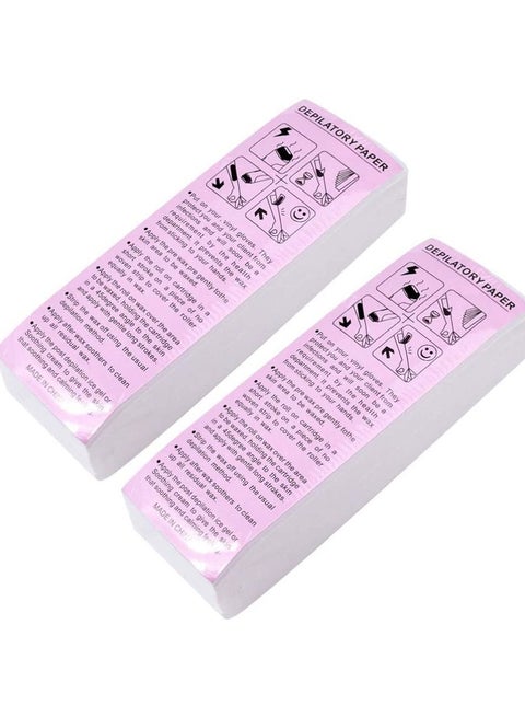 2 Pack Wax Strips Salon Non-Woven Waxing Strip Depilatory Paper
