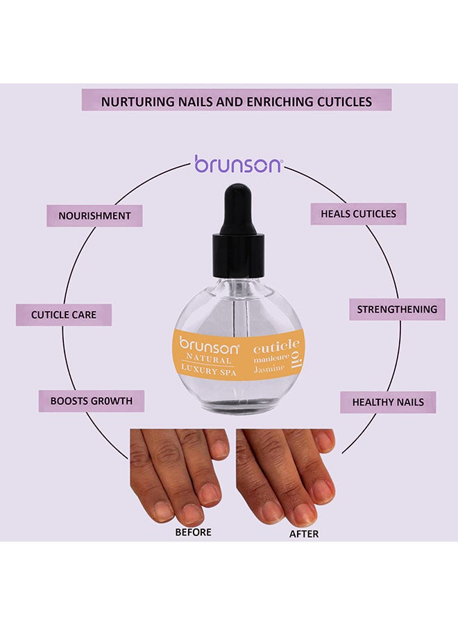 brunson Cuticle Oil 75ml Hydrating Oil For Cuticle Repair - Remedy Damaged Skin And Thin Nails - Paraben And Cruelty-Free Formula  - Natural  Nail Care Oil - Jasmine BJCCO - Image 4