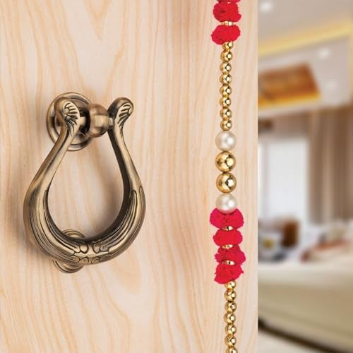 COMPASS Rapid Door Knocker | Door Knocker | Handmade Door Knocker for Front Door Brass | 5" | Pack of 1 - Image 1