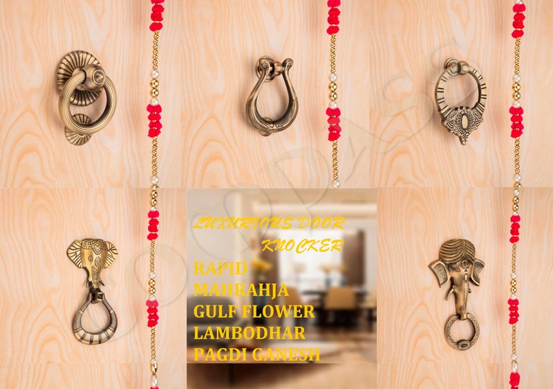 COMPASS Rapid Door Knocker | Door Knocker | Handmade Door Knocker for Front Door Brass | 5" | Pack of 1 - Image 5