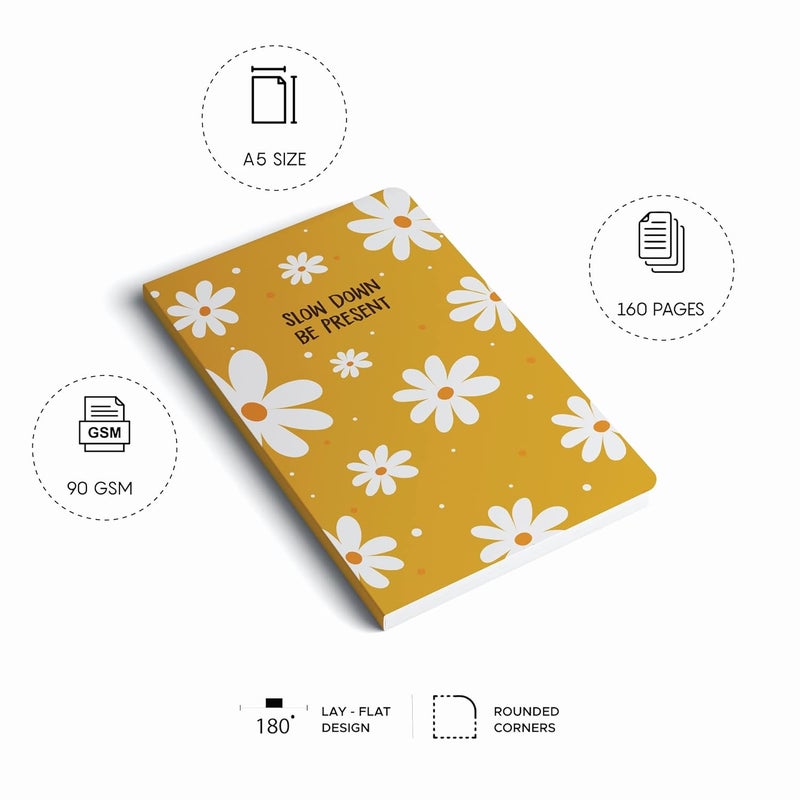FACTOR NOTES A5 Notebook: Ruled | 90 GSM | 160 Pages (Daisy Days) - Image 3