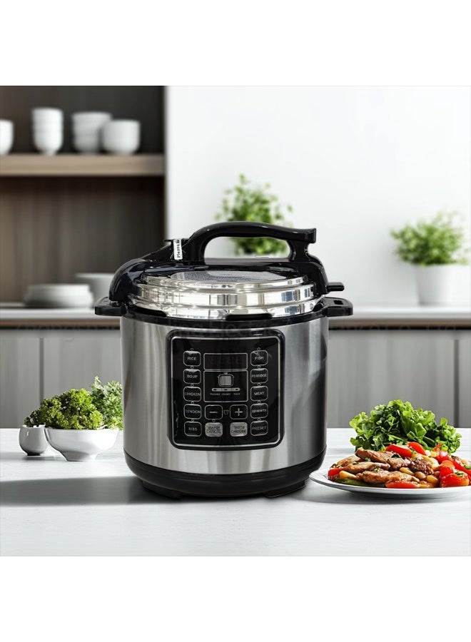 Olympia طباخ ضغط كهربائي 10 في 1 قابل للبرمجة الفورية ذكي 1600 واط طباخ أرز، 10 لترات، 10 برامج ذكية - Image 3