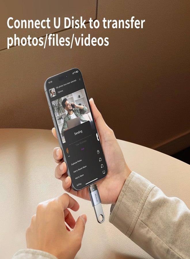 Mcdodo USB to Lightning OTG Adapter USB Female to Lightning Male Converter Support Camera Card Reader Mouse Keyboard Hubs Piano Converter Connect U Disk,Compatible iPhone 14 13 12 11 iPad Air Pro Mini - Image 3