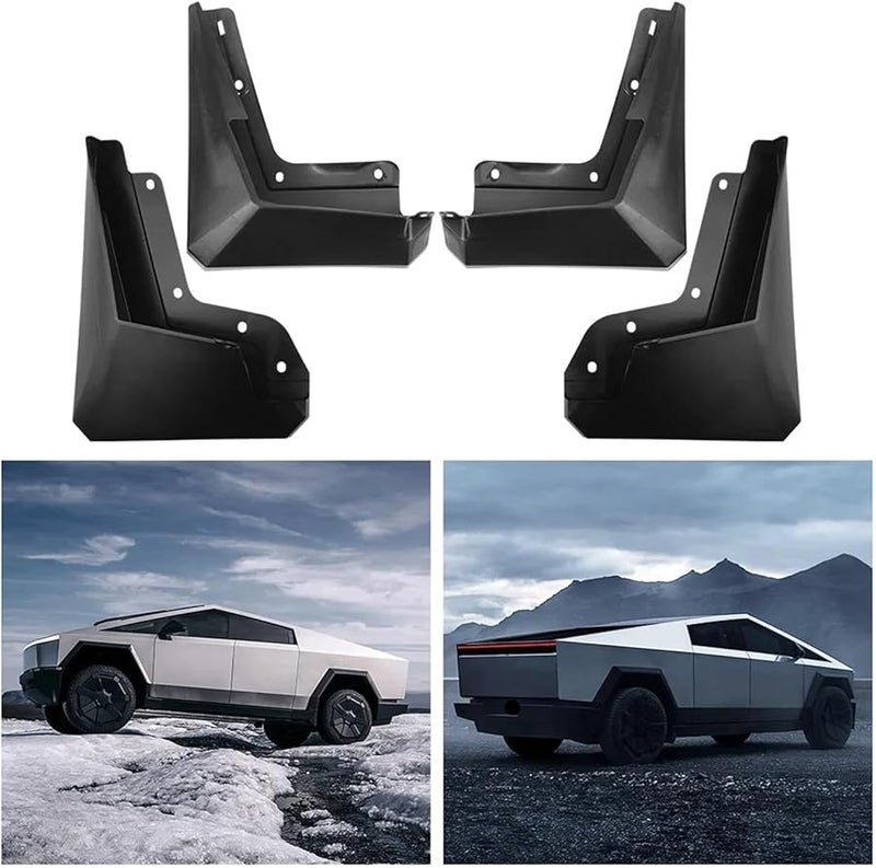 2024 Tesla Cybertruck سدادات الطين واقيات العجلات مجموعة إكسسوارات من 4 قطع - Image 3