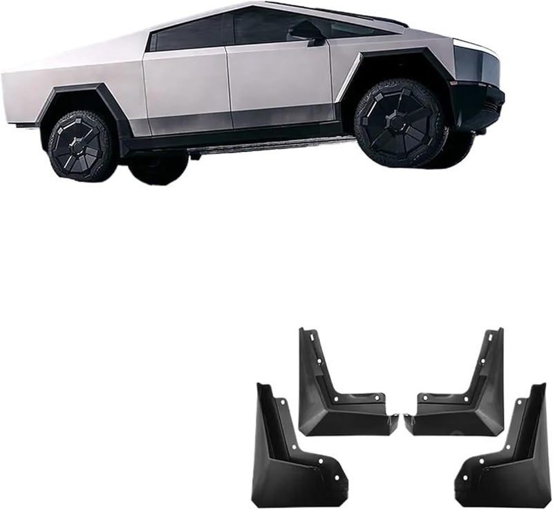2024 Tesla Cybertruck سدادات الطين واقيات العجلات مجموعة إكسسوارات من 4 قطع - Image 4