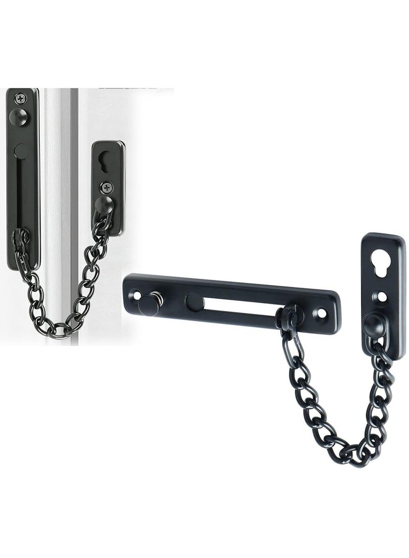 قفل سلسلة الباب - سلك أمان من الفولاذ المقاوم للصدأ، حارس سلسلة انزلاقي شديد التحمل للمنزل، الشقة، غرفة النوم - Image 1