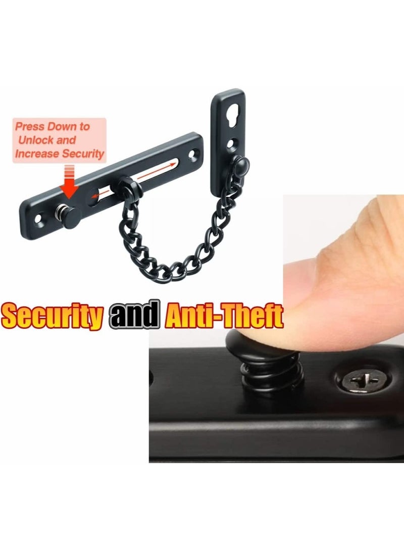 قفل سلسلة الباب - سلك أمان من الفولاذ المقاوم للصدأ، حارس سلسلة انزلاقي شديد التحمل للمنزل، الشقة، غرفة النوم - Image 4