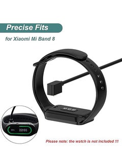 Generic شاحن ساعة ذكية متوافق مع XiaoMi Band 8 Pro/Active/Mi Watch 4/3 Active، كابل شحن USB مغناطيسي 3.3 قدم، ملحقات حامل كابل الشحن البديل تناسب XiaoMi Band 8 - أسود  - Image 5