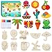 Worgree Summer Crafts for Kids 36 Pcs DIY Wooden Magnets Art Craft Supplies Painting Kit for Boys Girls Ages 48 812 Birthday Party Gifts Summer Activities School Classroom Prizes - Image 3