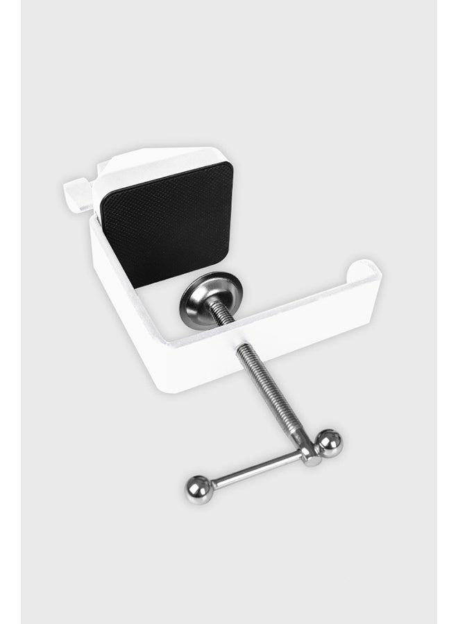 SafiDur Boom Arm - Adjustable 360° Rotatable Microphone Sturdy Stainless Steel Mic Desk, Table Stand Foldable Scissor Stable Mount Arms for Radio Studio, Podcast, Gaming,White. - Image 4