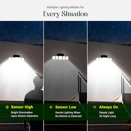 Dylect® Eco Solar Security Light Outdoor for 12Hr Runtime, 5 x Movable Panel, Ultra Bright with Advanced Motion Sensor, IP64 Waterproof, Solar Light for Home, Garden, Shop, Parking (Warm + Cool White) - Image 5