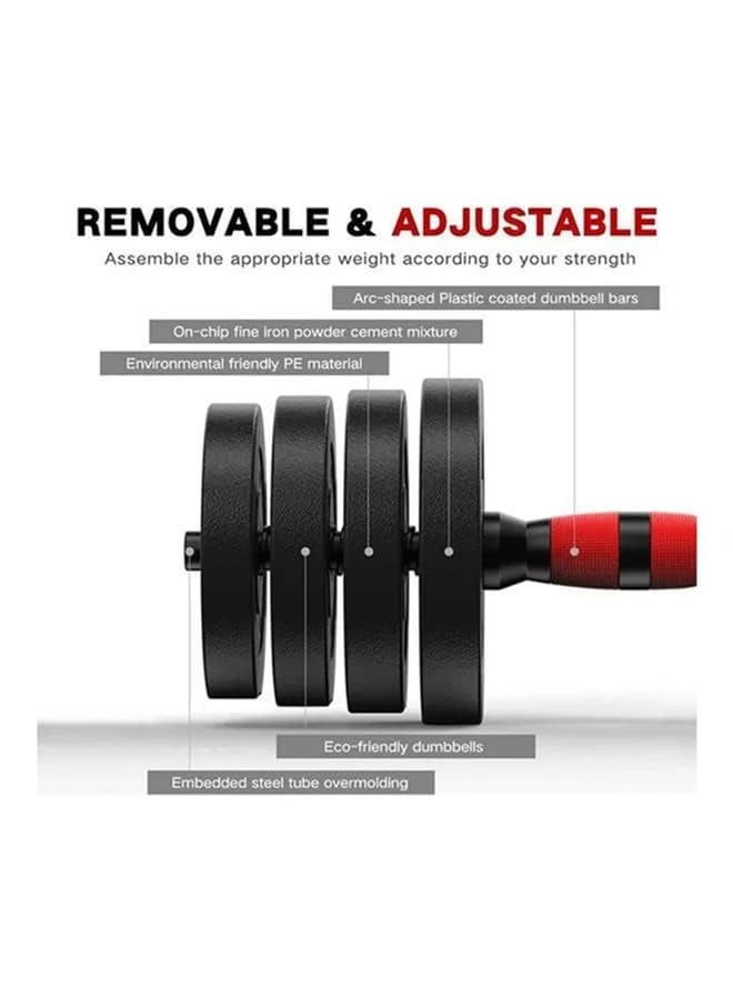 Arabest Adjustable Weight Dumbbell Set, 15 kg Barbell Weight Set for Home Gym, Dumbbell Set 2 Piece Home Hand Held Weights, Push-ups, Free Weight Set Fitness Exercise Equipment for Men and Women - Image 3