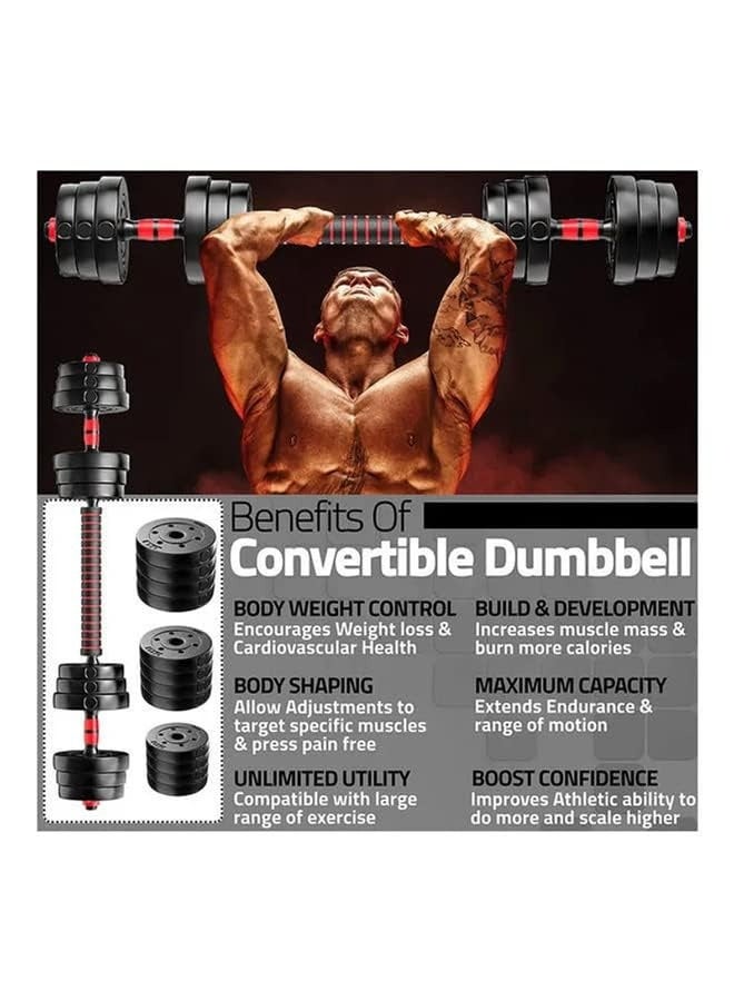 Arabest Adjustable Weight Dumbbell Set, 15 kg Barbell Weight Set for Home Gym, Dumbbell Set 2 Piece Home Hand Held Weights, Push-ups, Free Weight Set Fitness Exercise Equipment for Men and Women - Image 5