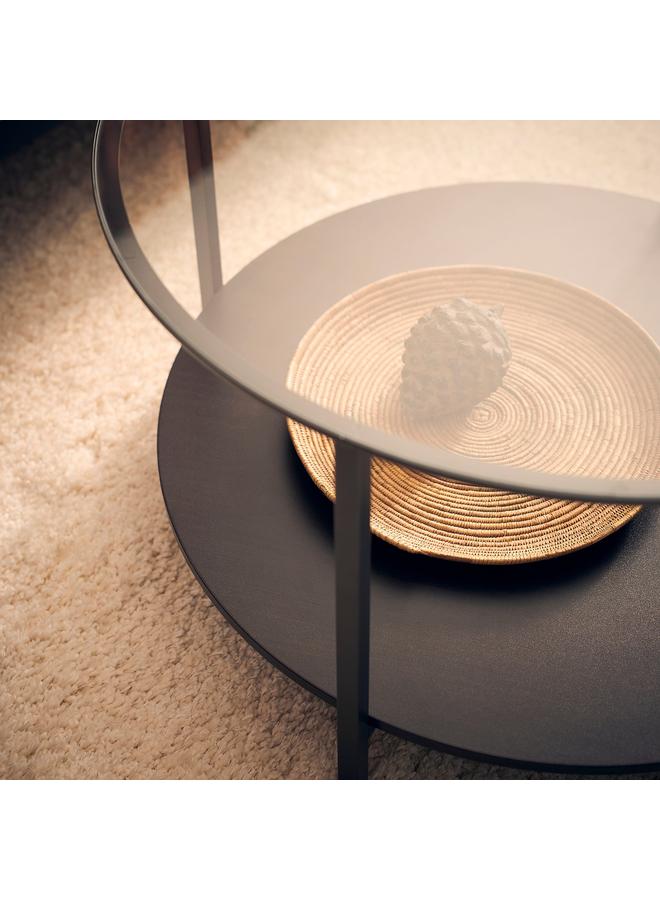 erorex Coffee table, black-brown/glass, 75 cm - Image 4