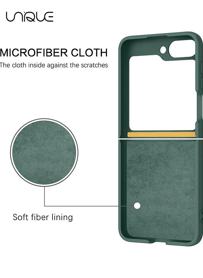 Unique For Samsung Galaxy Z Flip 6 Case - with Ring Stand Shockproof Full Body Protection Phone Case for Galaxy Z Flip 6 5G 6.7 Inch - Army Green - Image 2