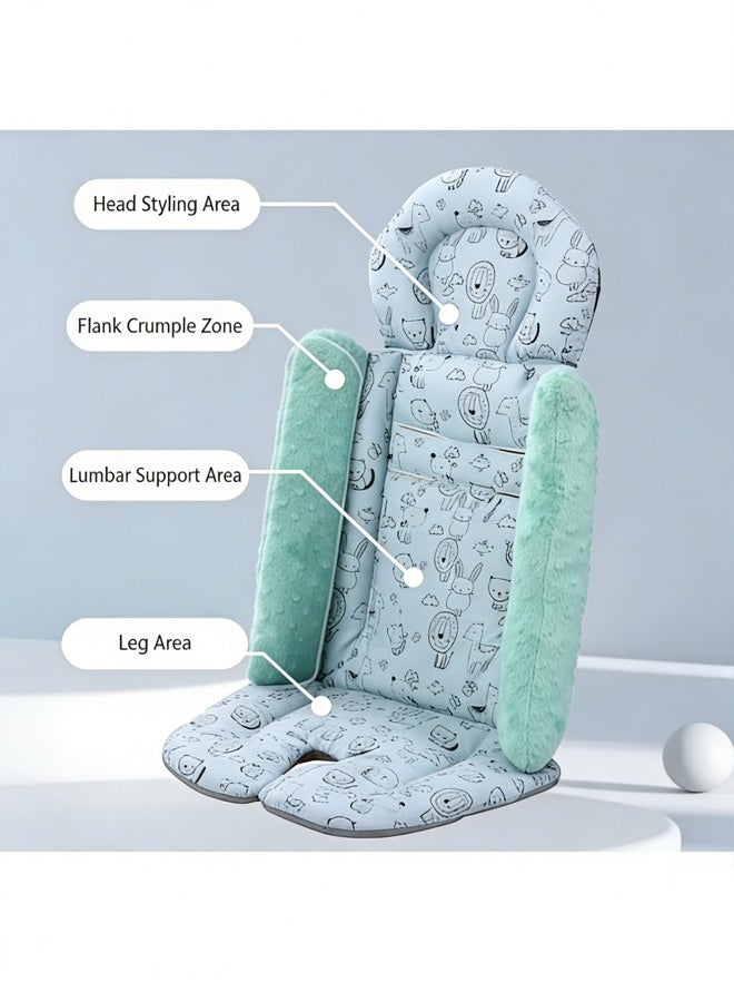 Berma Baby بطانات مقعد عربة الأطفال العالمية، بساط قابل للعكس وناعم لعربة الأطفال حديثي الولادة مع شبكة هوائية متعددة الوظائف وسادة أطفال لعربات الأطفال ومقاعد السيارات والكراسي العالية - Image 3