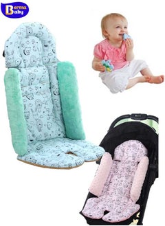 Berma Baby Universal Baby Stroller Seat Liners, Reversible Breathable & Soft Newborn Stroller Mat with Air Mesh Multifunctional Baby Cushion Pad for Strollers, Car Seats and High Chairs  - Image 1