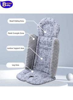 Berma Baby Universal Baby Stroller Seat Liners, Reversible Breathable & Soft Newborn Stroller Mat with Air Mesh Multifunctional Baby Cushion Pad for Strollers, Car Seats and High Chairs  - Image 3