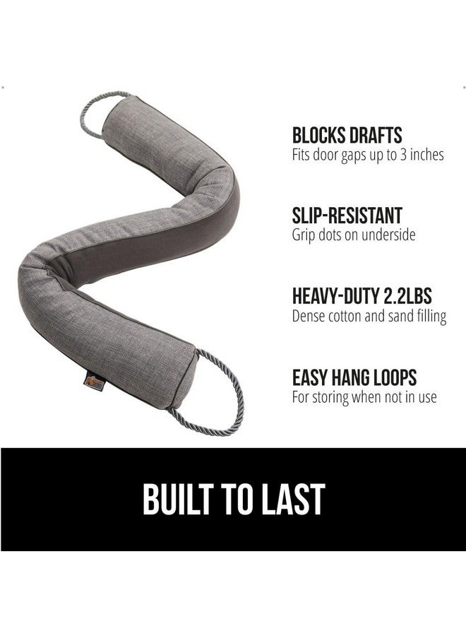 Gorilla Grip GORILLA GRIP Door Draft Stopper for Bottom of Doors, Weather Stripping Seal Blocks Hot Air, Noise, Bugs, Keeps Cold AC in, Sound Proofing Easy Install Gap Filler, Home Essentials, 34 Inch, Slate Gray  - Image 2