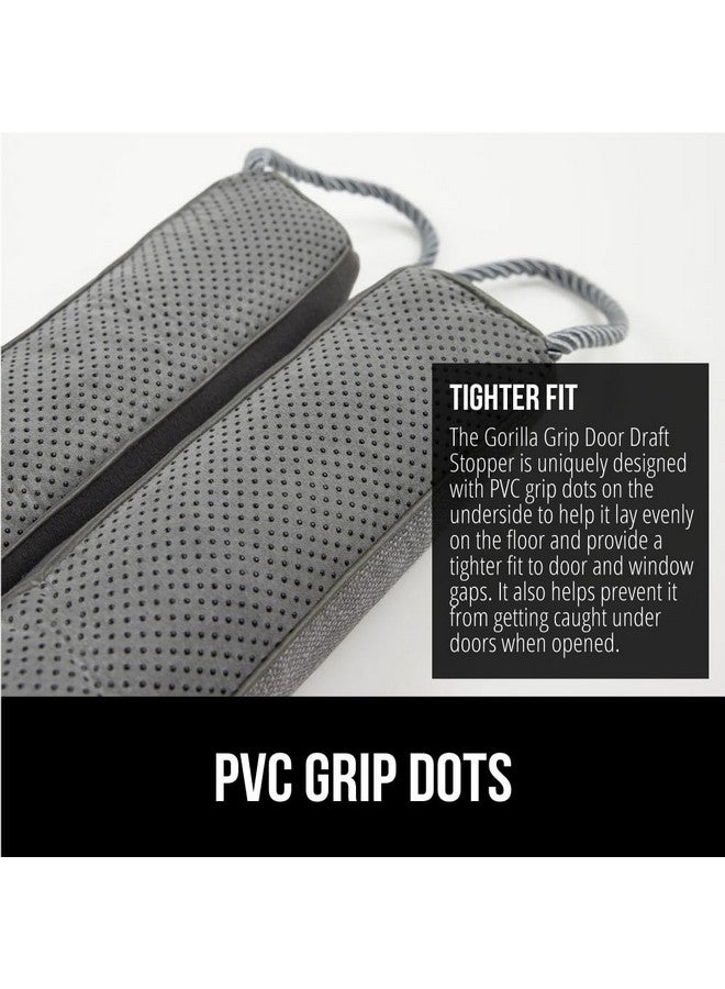 Gorilla Grip GORILLA GRIP Door Draft Stopper for Bottom of Doors, Weather Stripping Seal Blocks Hot Air, Noise, Bugs, Keeps Cold AC in, Sound Proofing Easy Install Gap Filler, Home Essentials, 34 Inch, Slate Gray  - Image 4