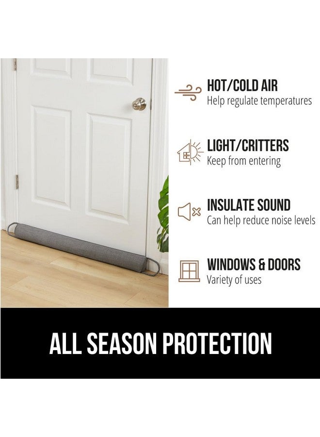 Gorilla Grip GORILLA GRIP Door Draft Stopper for Bottom of Doors, Weather Stripping Seal Blocks Hot Air, Noise, Bugs, Keeps Cold AC in, Sound Proofing Easy Install Gap Filler, Home Essentials, 34 Inch, Slate Gray  - Image 5