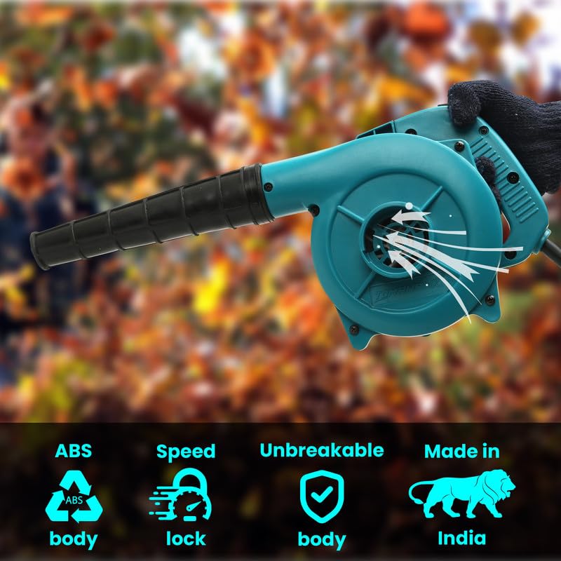 TOMAHAWK® T 730 Cord Blue Air Blower (1.8m) (600W), 16500 RPM Variable Speed Powerful Handheld Blower, Lawn Care, Snow Blowing, Dust Cleaning - Image 2