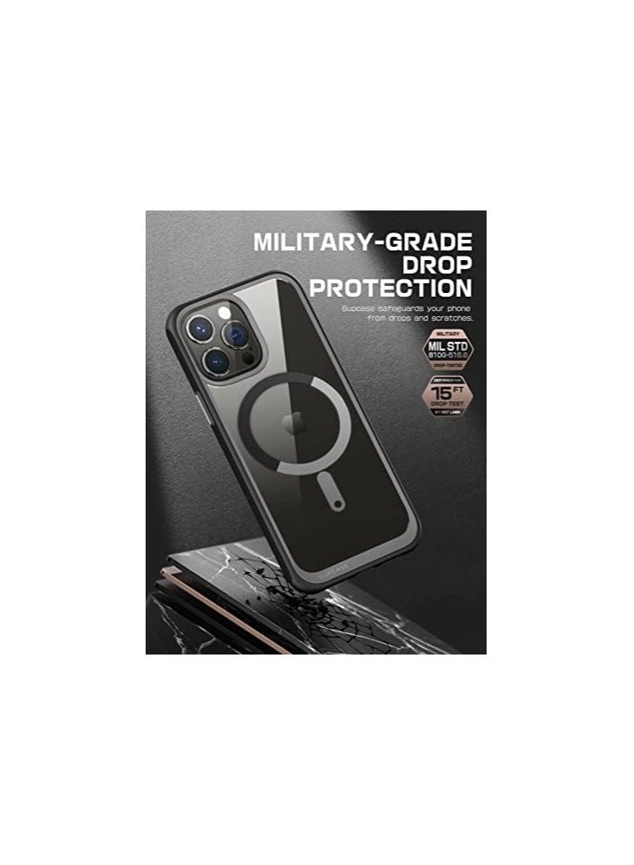سوبكيس حافظة SUPCASE [سلسلة طراز Unicorn Beetle] مصممة لهاتف iPhone 14 Pro Max، مقاس 6.7 بوصة (إصدار 2022)، حافظة شفافة واقية هجينة ممتازة متوافقة مع MagSafe - أسود - Image 4