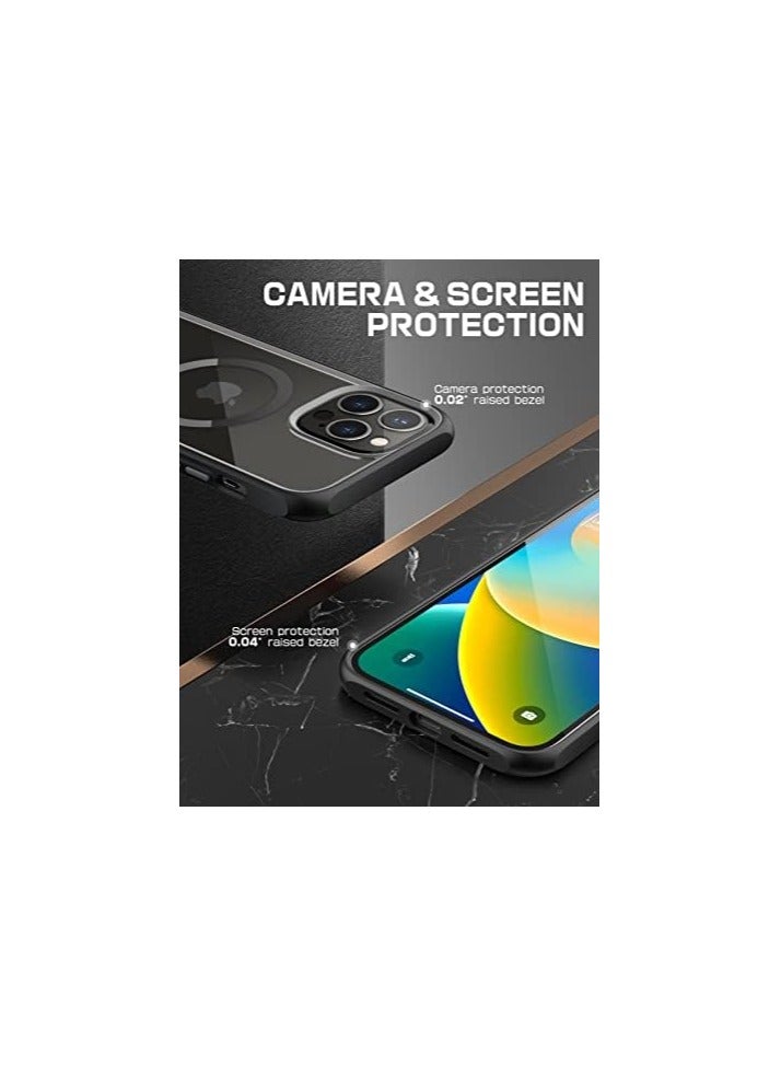 سوبكيس حافظة SUPCASE [سلسلة طراز Unicorn Beetle] مصممة لهاتف iPhone 14 Pro Max، مقاس 6.7 بوصة (إصدار 2022)، حافظة شفافة واقية هجينة ممتازة متوافقة مع MagSafe - أسود - Image 5