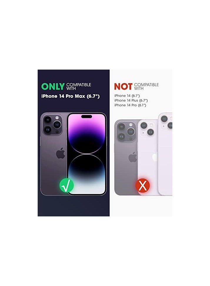 سوبكيس حافظة SUPCASE [سلسلة طراز Unicorn Beetle] مصممة لهاتف iPhone 14 Pro Max، مقاس 6.7 بوصة (إصدار 2022)، حافظة شفافة واقية هجينة ممتازة متوافقة مع MagSafe - أسود - Image 2