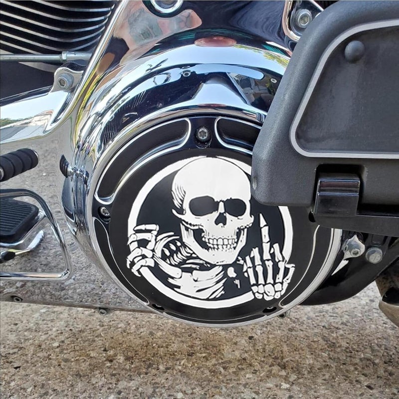 Goldfire CNC Derby Timer Cover and Points Covers for Harley (Skull Design) - Image 2