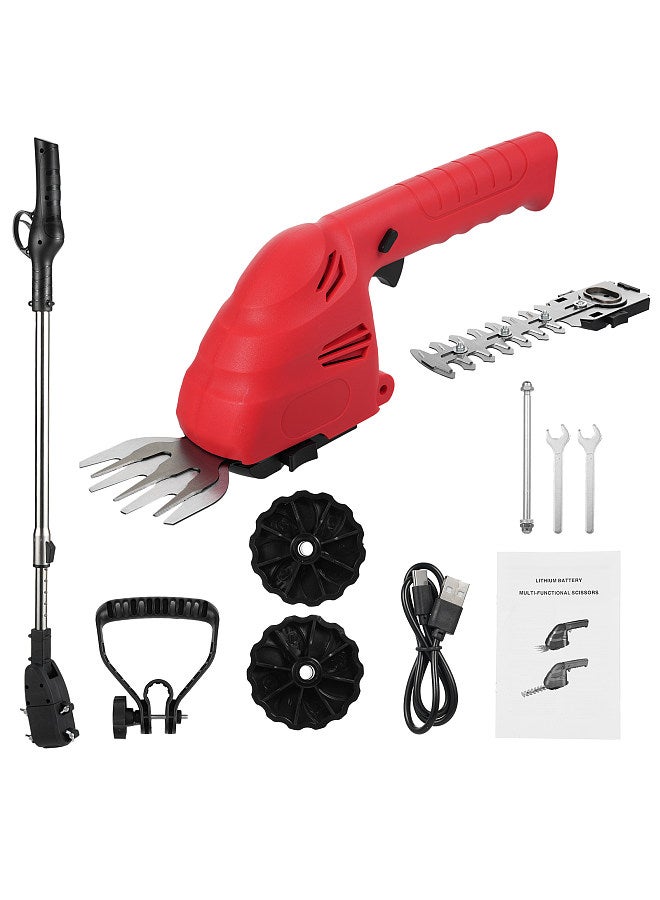 Generic E-5 Lithium Cordless Hedge Trimmer Handheld Dual-Purpose Hedge Trimmer Bush Trimmer Electric Hedge Trimmer for Pruning Built in 2.0Ah Battery and Type-C Charging Cable Grass Trimmer  - Image 1