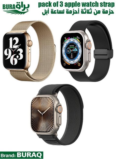 Apple Watch Band Strap For Apple Watch Ultra 2/Ultra 49mm, Series 10 46mm, 9/8/7 45mm, SE2/SE/6/5/4 44mm, 3/2/1 42mm