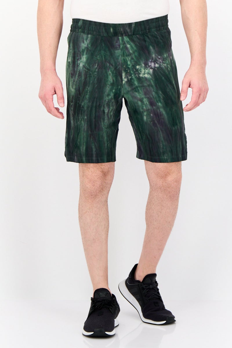 Adidas Men Sportswear Fit 5 Inseam Outdoor Shorts, Green - Image 1