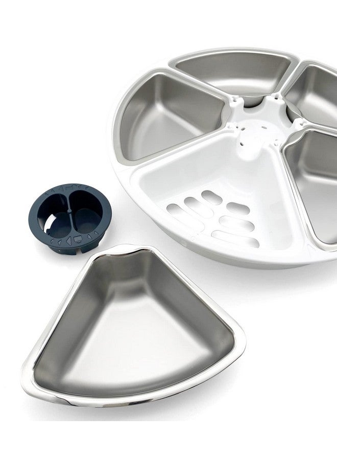 Cat Mate Replacement Bowl with Stainless Steel Inserts for The Five-Meal Automatic Pet Feeder - Image 2
