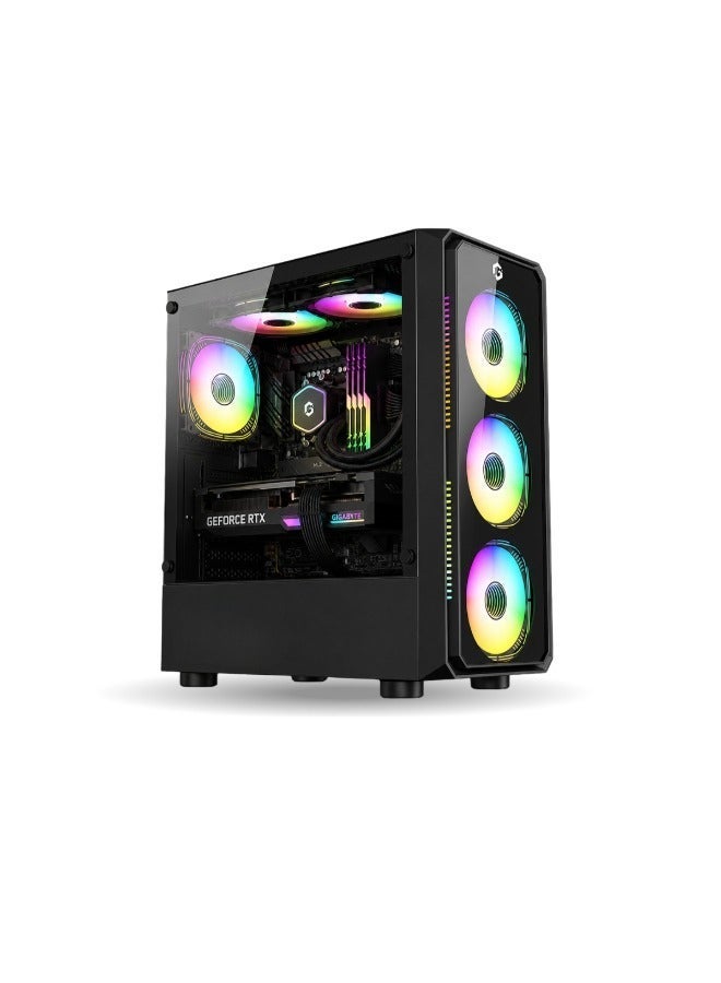 GAMEON Gaming PC With Intel Core i5-12400F Processor/16GB RAM DDR4/1TB SSD/6GB Nvidia GeForce RTX 3050 Graphics/Windows 10 Pro With Liquid Cooler, Cougar 650W PSU, RGB Mesh Case, Free Headset & RGB Light Black - Image 1