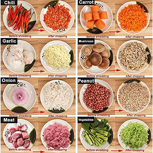 VBM Eternal Living Food Processors & Vegetable Chopper with Glass Bowl Ground Meat Vegetables Fruits Nuts Ice, Stainless Steel (1) - Image 5