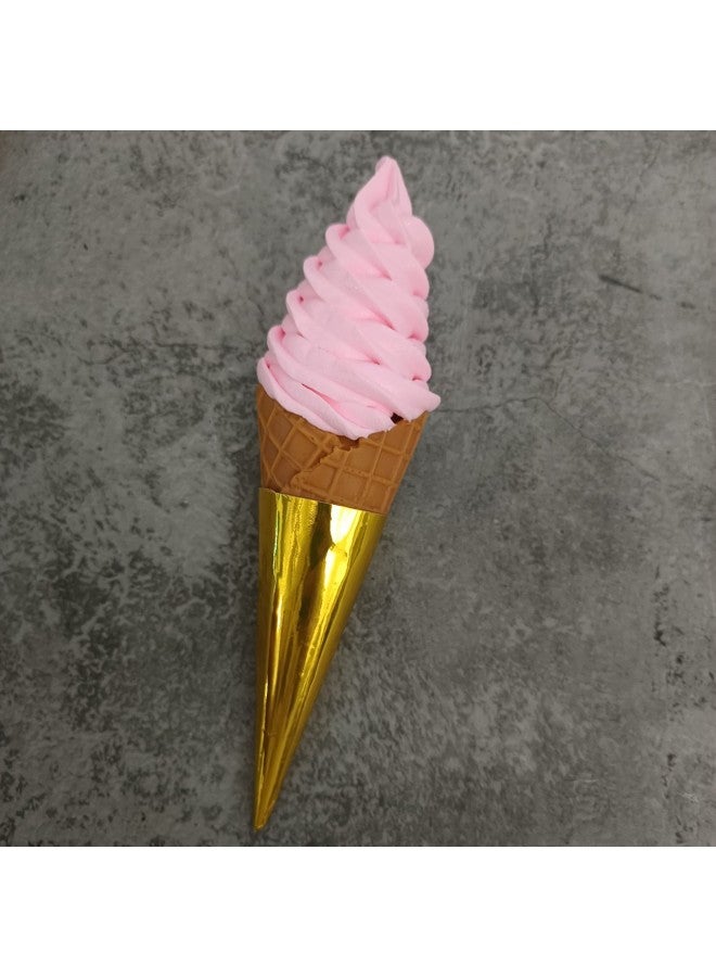 Simulation Ice Cream Model Commercial Display Ice Cream Machine Sweet Cone Sundae Ornaments Ice Cream Toys A Generation Of Hair-Color:Yellow-Dimensions:20*5cm