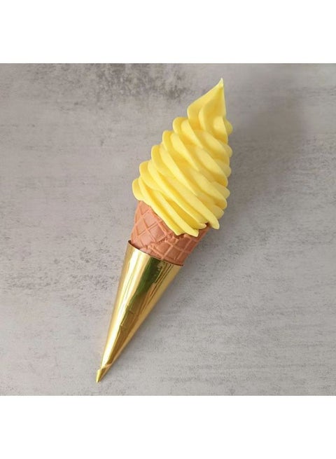 Simulation Ice Cream Model Commercial Display Ice Cream Machine Sweet Cone Sundae Ornaments Ice Cream Toys A Generation Of Hair-Color:Yellow-Dimensions:20*5cm