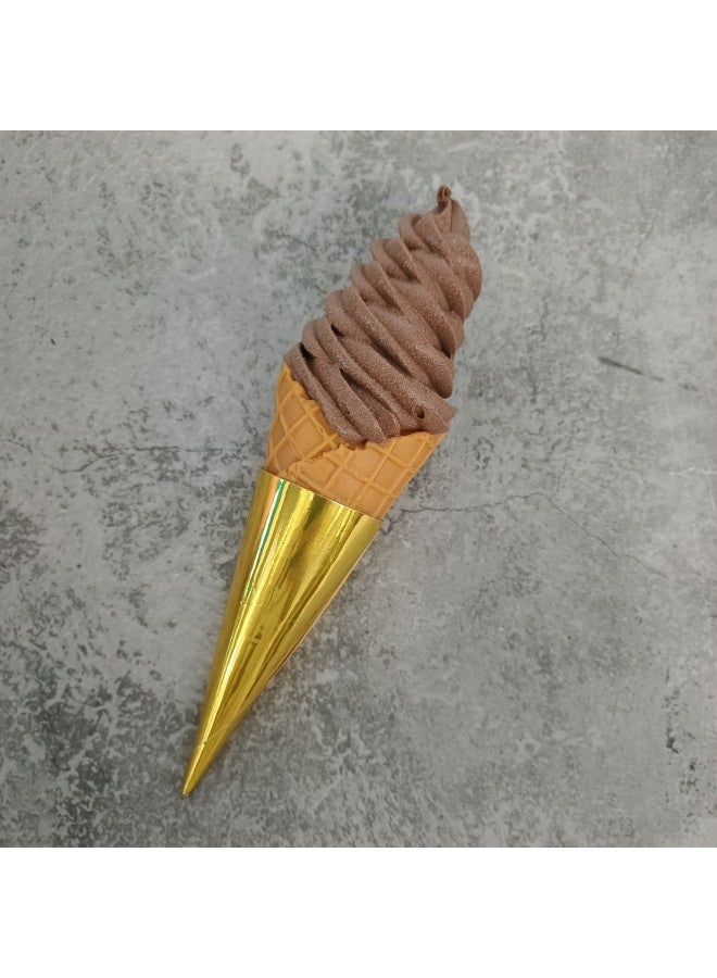 Simulation Ice Cream Model Commercial Display Ice Cream Machine Sweet Cone Sundae Ornaments Ice Cream Toys A Generation Of Hair-Color:Yellow-Dimensions:20*5cm