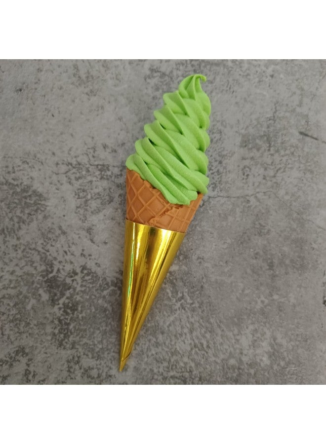 Simulation Ice Cream Model Commercial Display Ice Cream Machine Sweet Cone Sundae Ornaments Ice Cream Toys A Generation Of Hair-Color:Yellow-Dimensions:20*5cm