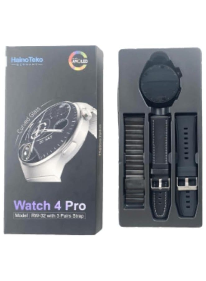 Haino Teko Haino Teko RW 32 Smart Watch With 3 Pairs Straps HD IPS AMOLED Display Waterproof Smartwatch 4 Pro Curved Glass App Control Heart Rate GPS And Fitness Smartwatch - Image 2