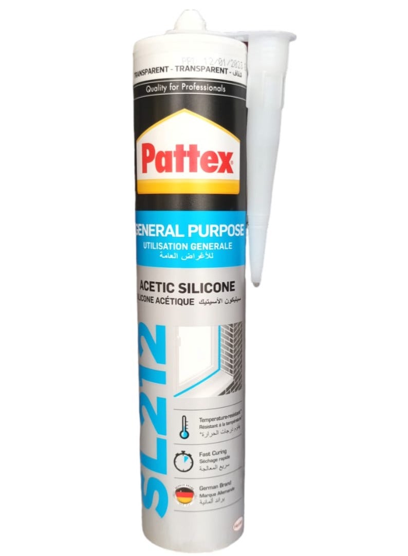 Pattex General Purpose Silicone Transparent 280 ml