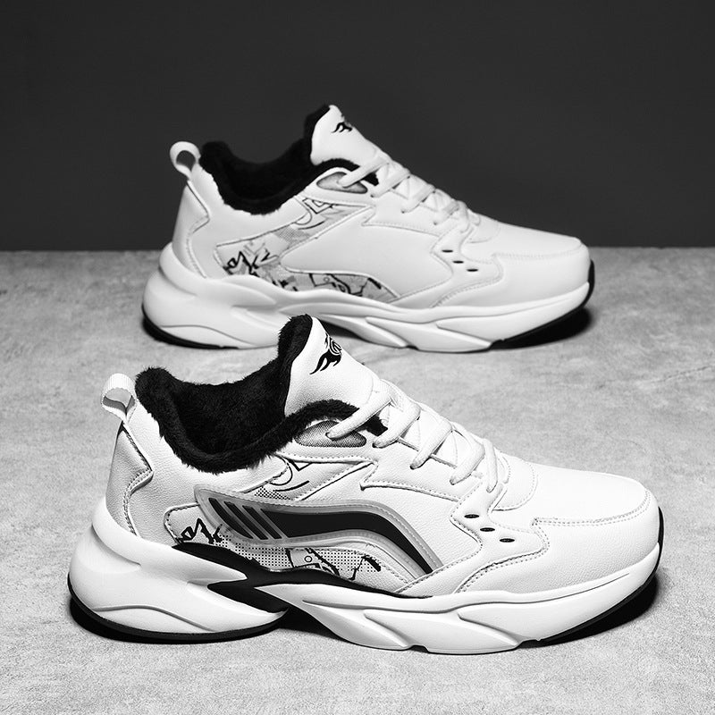 Students Running Shoes Trendy Shoes Youth Sports Casual Shoes Plus Size Cotton Shoes Fleece-Lined Warm Travel Men'S Shoes - Image 4