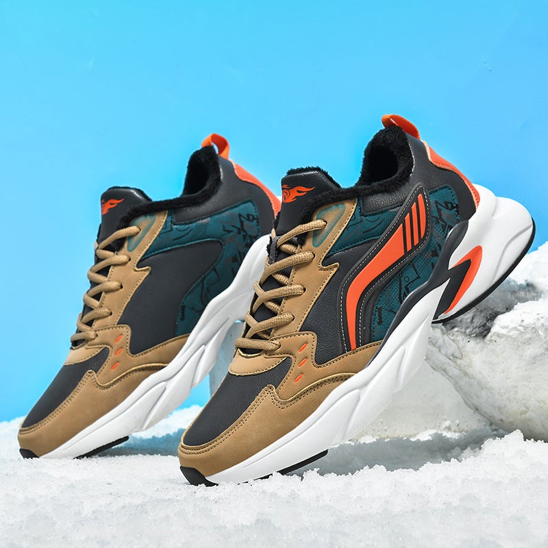 Students Running Shoes Trendy Shoes Youth Sports Casual Shoes Plus Size Cotton Shoes Fleece-Lined Warm Travel Men'S Shoes - Image 5