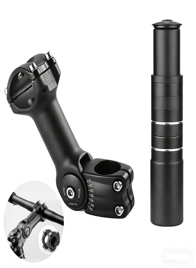 groword Bike Stem Riser,3D Forging,Oxidation Process,Anti-Rust and Wear-Resistant,28.6mm Bike Fork Aluminum Adjustable 150mm,Bike Stem 31.8mm,Adjustable 120 Degree 110mm,Suitable for Mountain Bike, Road Bike - Image 1