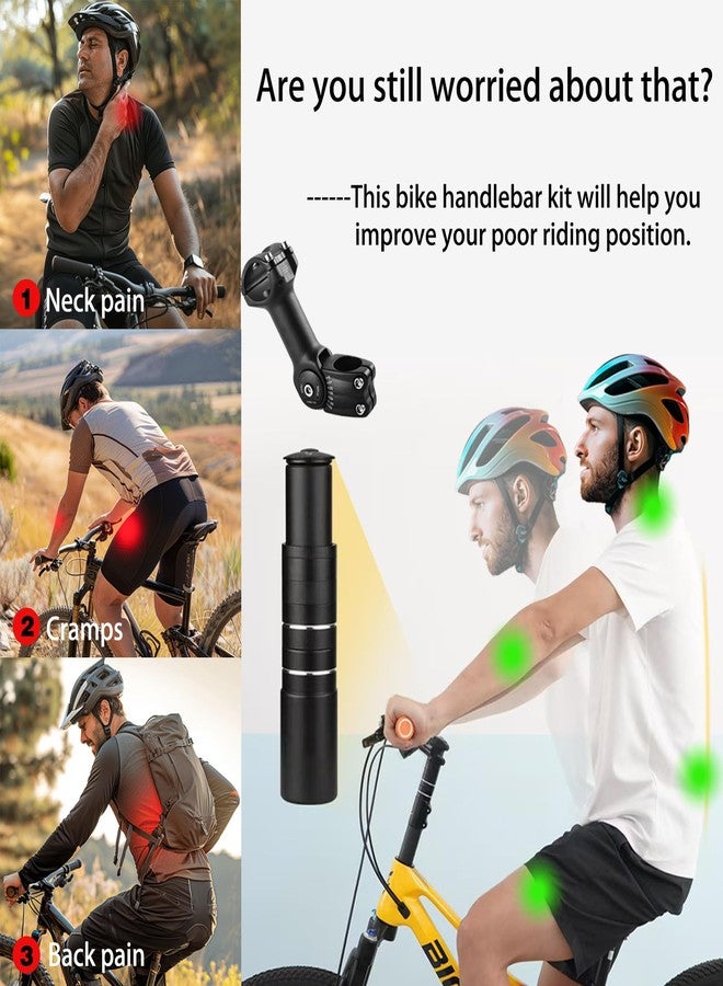 groword Bike Stem Riser,3D Forging,Oxidation Process,Anti-Rust and Wear-Resistant,28.6mm Bike Fork Aluminum Adjustable 150mm,Bike Stem 31.8mm,Adjustable 120 Degree 110mm,Suitable for Mountain Bike, Road Bike - Image 2