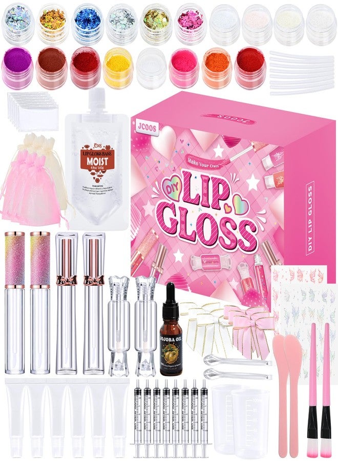 JCOOS Lip Gloss Making Kit, Lip Gloss Set for Teens Kids Tweens Girls Woman Lip Kit Fun DIY Lipgloss Making Kit, Make Your Own Lip Gloss Kit, Moisturizing Glitter Kids Gifts Stuff for Girls 10-12 - Image 1