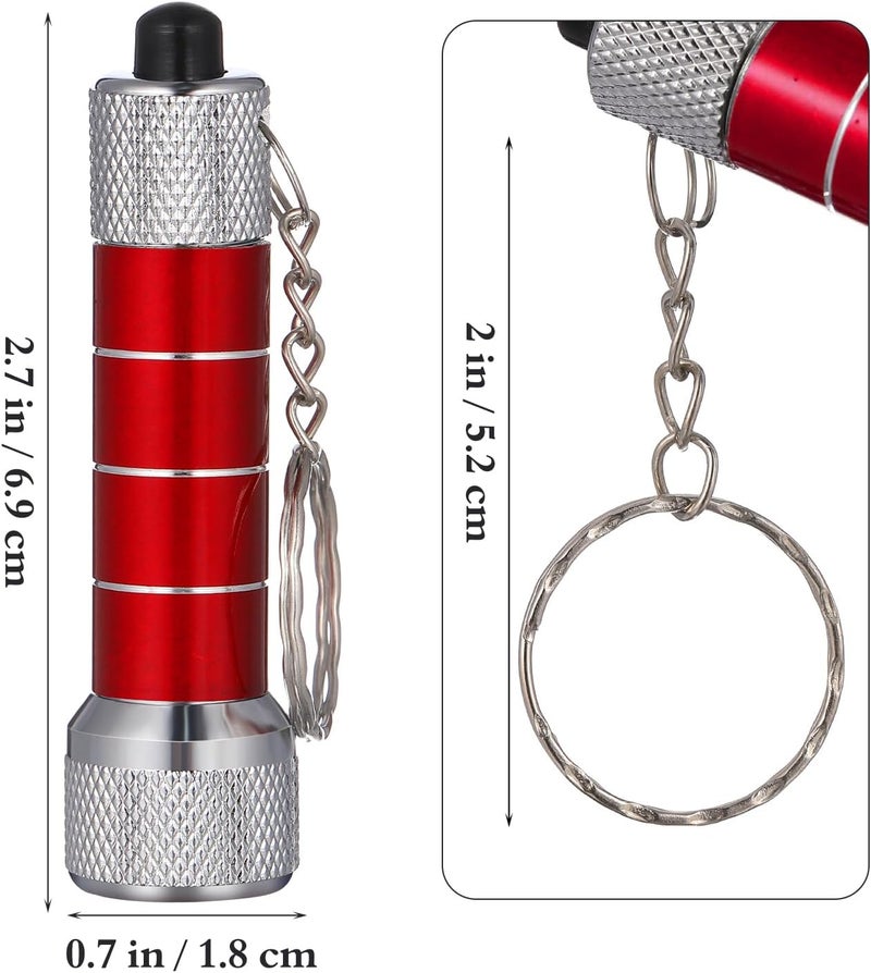 GARNECK 10pcs Mini Flashlight Keychain Torch with 5 LED Lights - Random Colors - Image 4