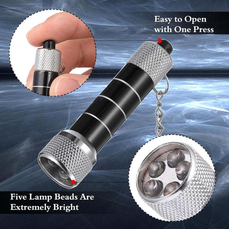 GARNECK 10pcs Mini Flashlight Keychain Torch with 5 LED Lights - Random Colors - Image 5