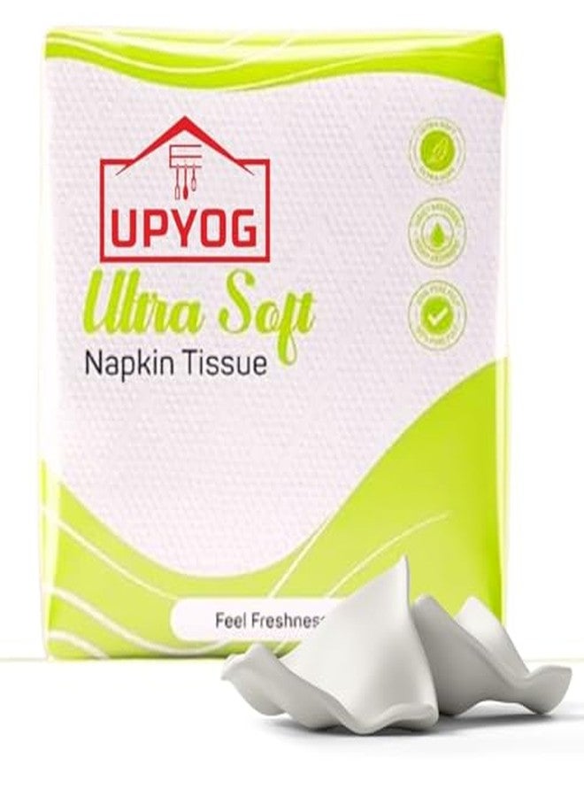 UPYOG 1-Ply Tissue Paper Napkins - 600 Pulls, Pack of 6 | Soft & Absorbent Disposable Napkins for Parties, Events, Dining, Weddings, Birthdays | Bulk Premium Paper Napkins - Image 2